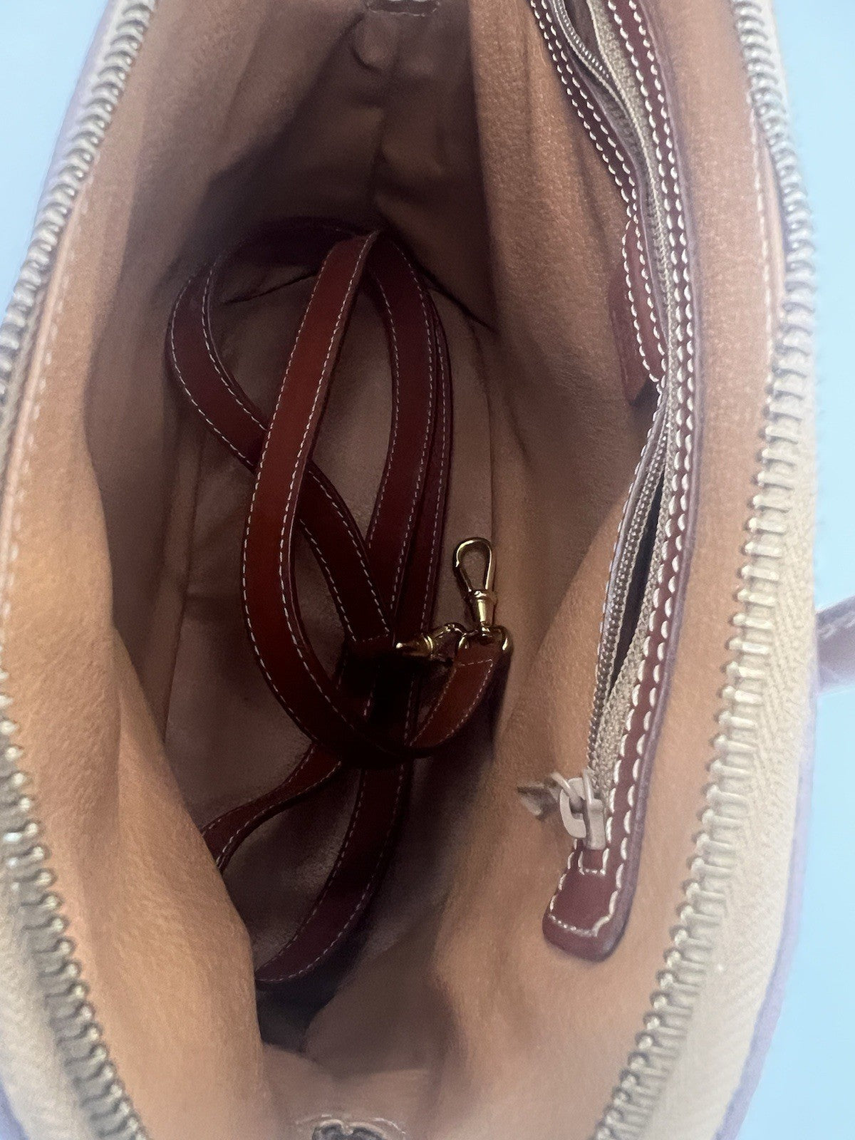 Authentic Celine Vintage Macadam Dome Alma No Zipper Pull