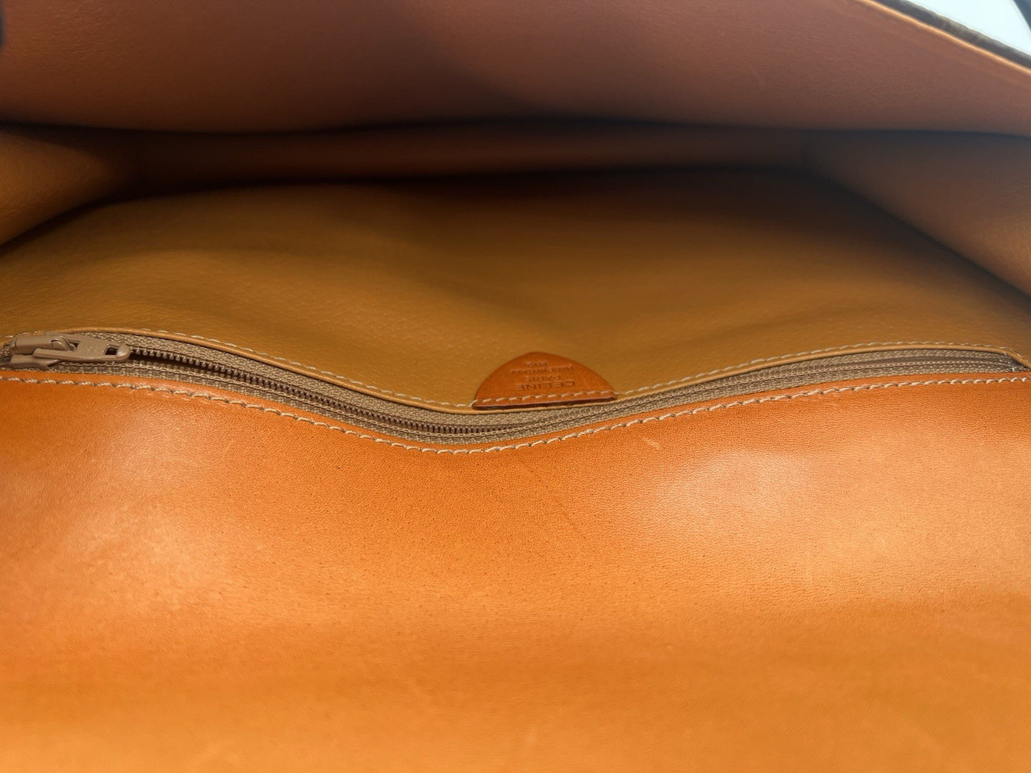 Authentic Vintage Celine Macadam Brown Clutch