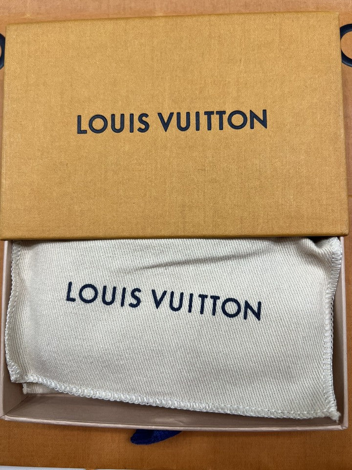 Authentic Louis Vuitton Black Bi Fold Wallet Men/Women 4Key & credit Card Holder
